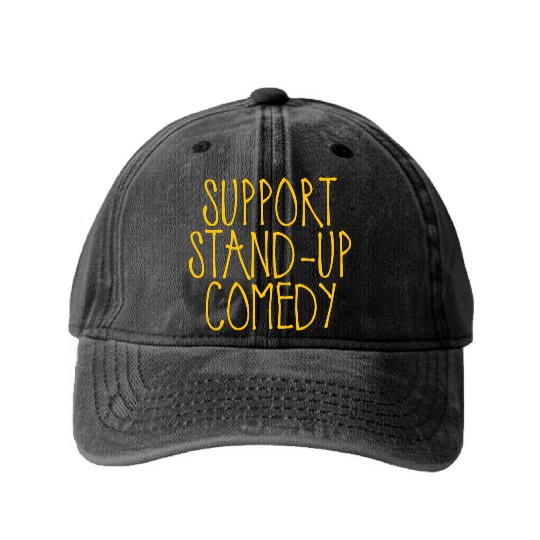 Support Stand Up Comedy 2 Washed Denim Baseball Caps