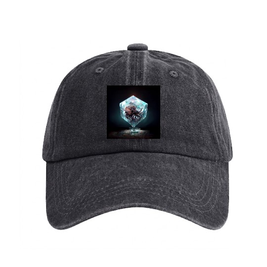 Cthulhu Art Washed Denim Baseball Caps
