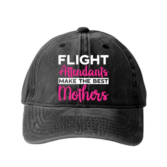 Flight Attendant Stewardess Cabin Crew Washed Denim Baseball Caps