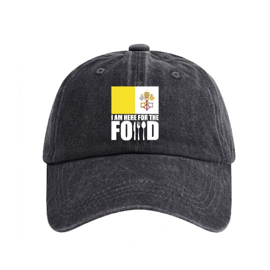 Vatican City flag souvenir food travel Washed Denim Baseball Caps