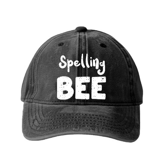 Spelling Bee - Teacher Washed Denim Baseball Caps
