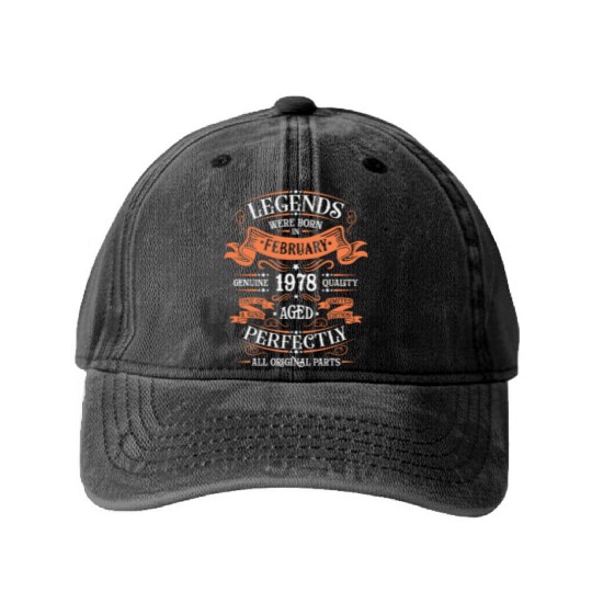 February 1978 | February 1978 anniversary 1978 Washed Denim Baseball Caps