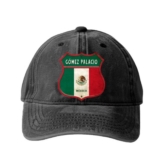Gomez Palacio Mexico coat of arms design Washed Denim Baseball Caps