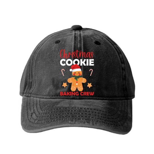 Christmas Cookie Baking Crew Washed Denim Baseball Caps
