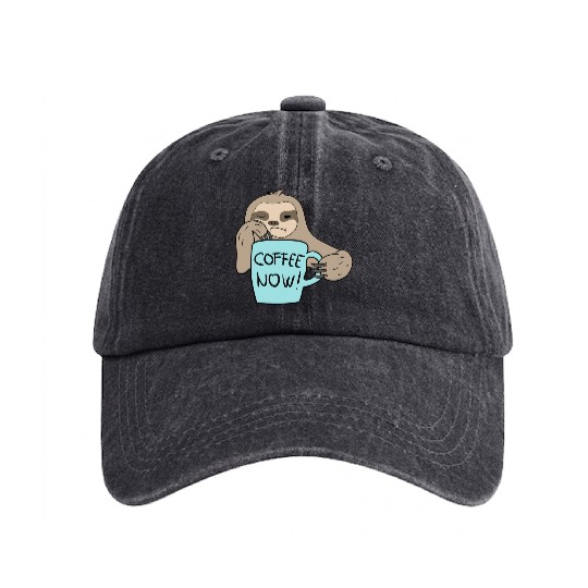 Sloth Stack cofee now ! Washed Denim Baseball Caps