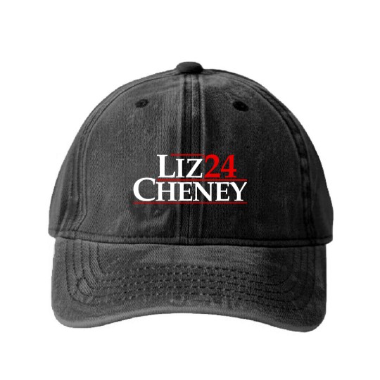 Liz Cheney '24 Presidential Election Elect Cheney Washed Denim Baseball Caps