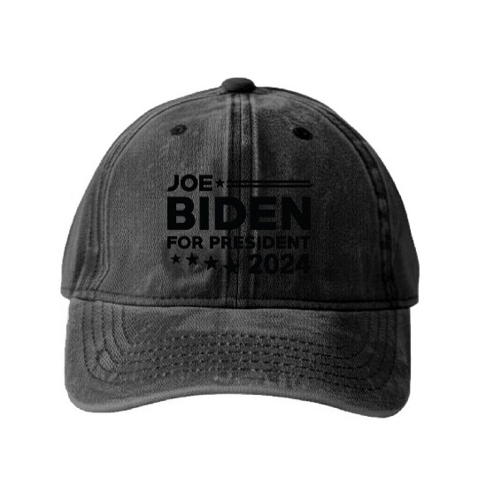 Joe Biden For President 2024 Washed Denim Baseball Caps