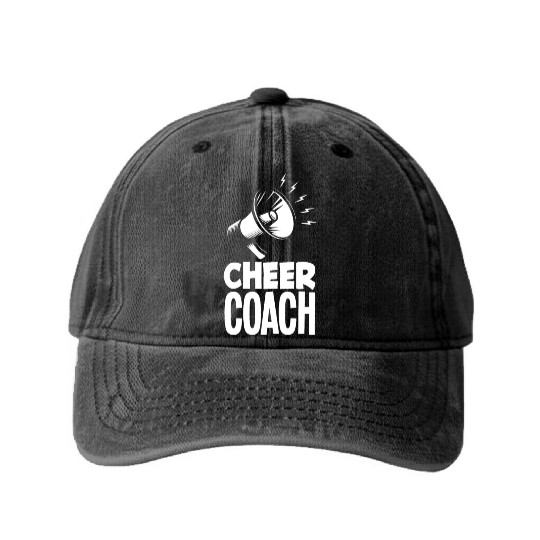 Cheer Coach Cheerleading Coach Cheerleader Coach Washed Denim Baseball Caps