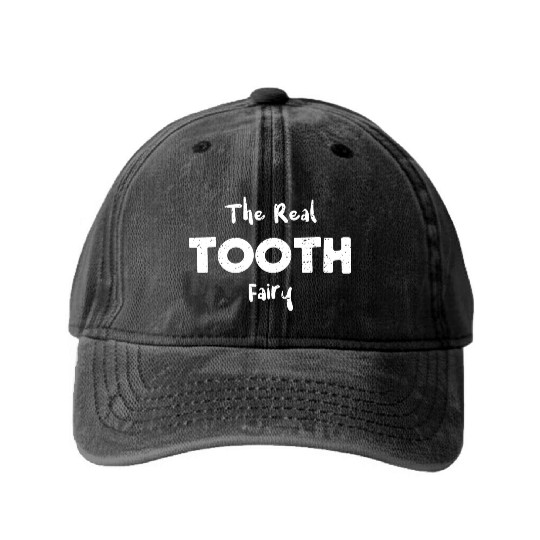 The Real Tooth Fairy - Halloween Washed Denim Baseball Caps