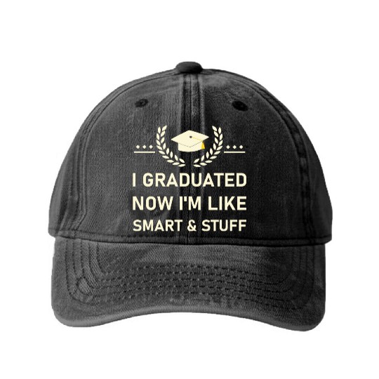 Funny College High School Graduation Gift Senior Washed Denim Baseball Caps
