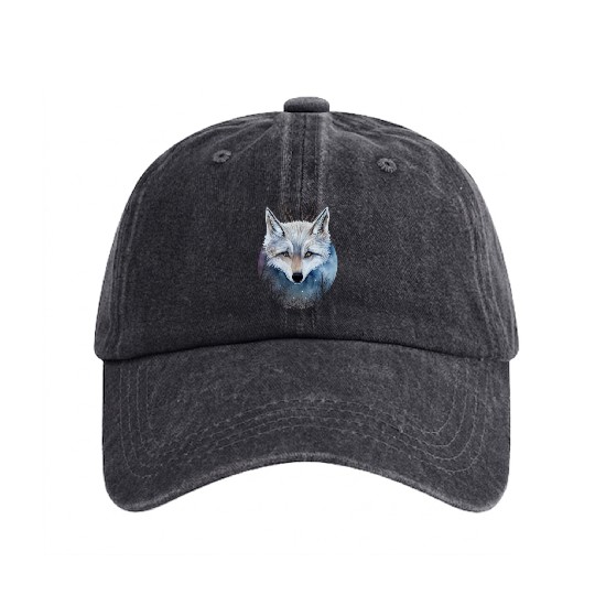 Wolf Washed Denim Baseball Caps