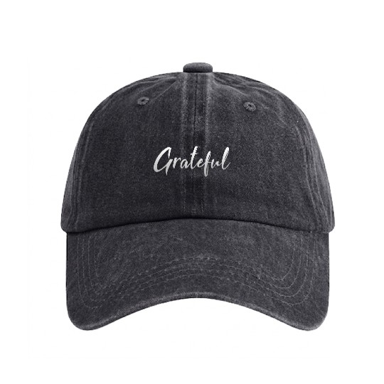 Grateful - Silver FINAL 1 Washed Denim Baseball Caps