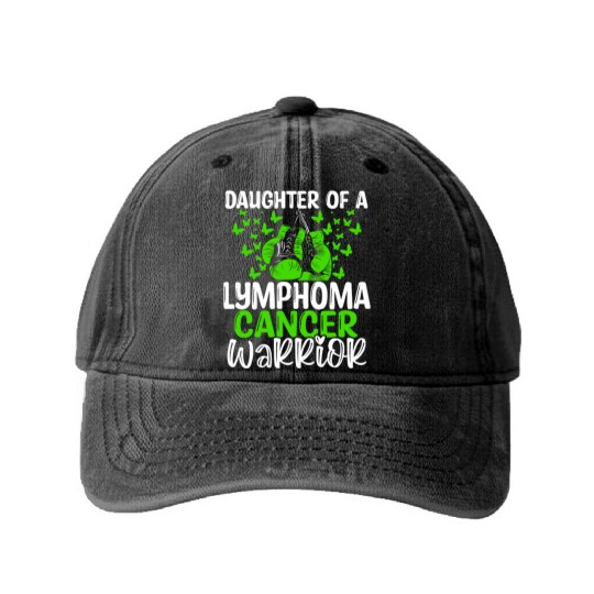 Lymphoma Cancer Awareness Month Daughter Washed Denim Baseball Caps
