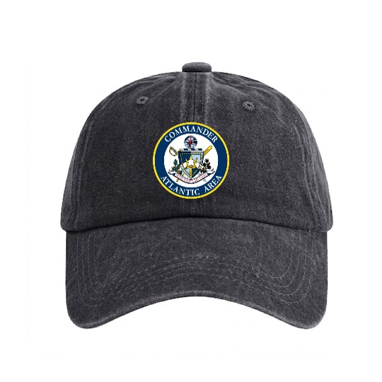 COMMANDER ATLANTIC AREA (U.S. Coast Guard) Washed Denim Baseball Caps