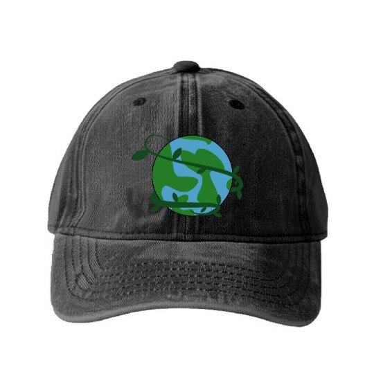 green earth imagination Washed Denim Baseball Caps