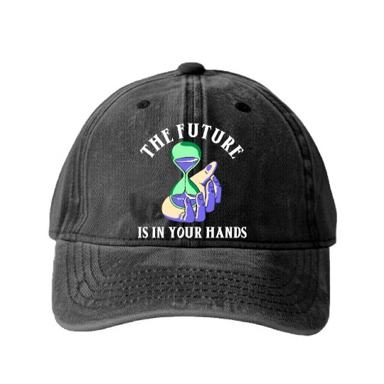 Earth Hour Time Environmentalist Save The Planet Washed Denim Baseball Caps