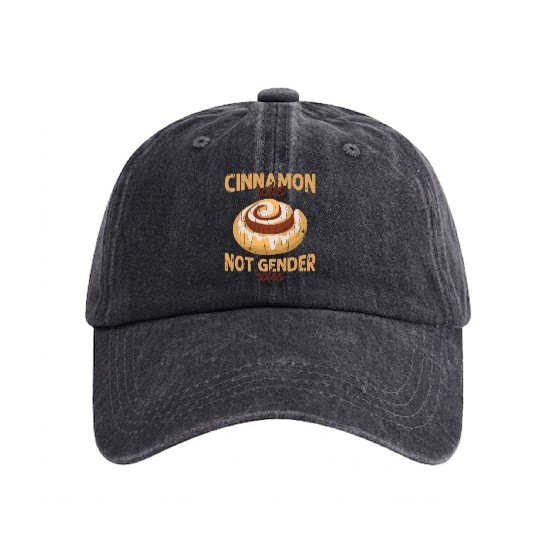 Cinnamon rolls not gender roles - pride Washed Denim Baseball Caps