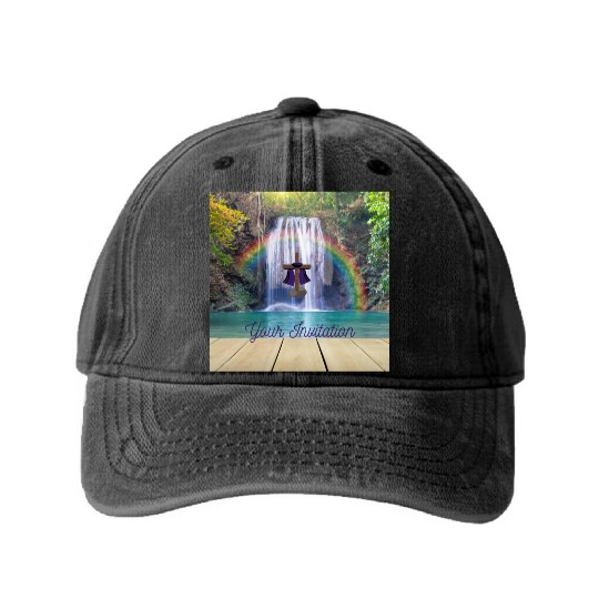 Your Invitation ( Christian/Catholic) Washed Denim Baseball Caps