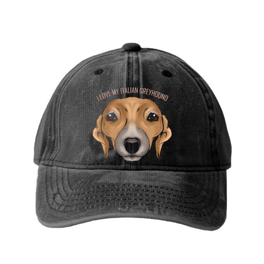 Dog Lover - I Love My Italian Greyhound Washed Denim Baseball Caps