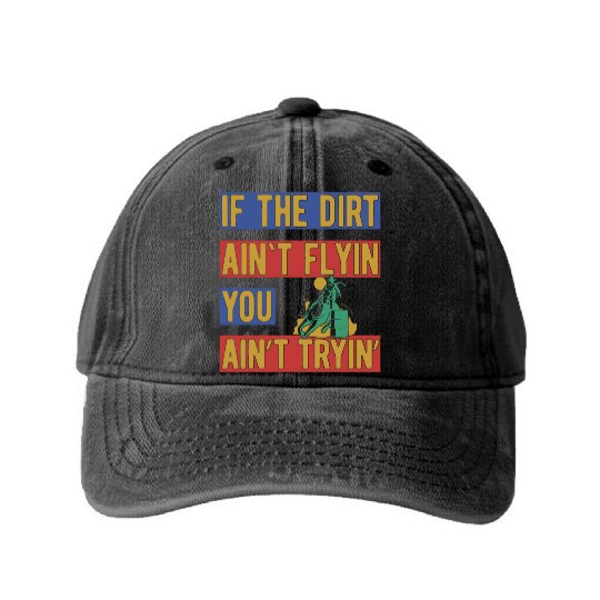 Barrel Racing Washed Denim Baseball Caps
