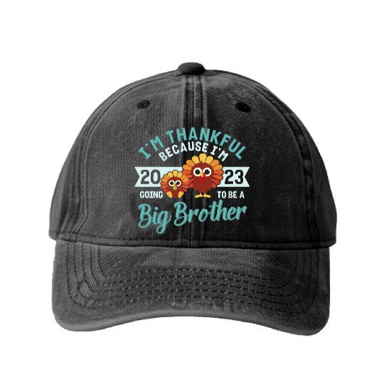Big Brother 2023 Baby Thanksgiving Turkey Boys Washed Denim Baseball Caps