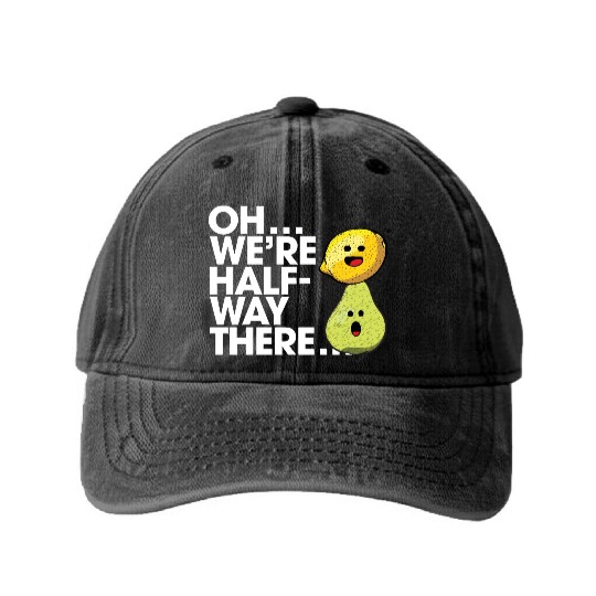 Lemon on a Pear Washed Denim Baseball Caps