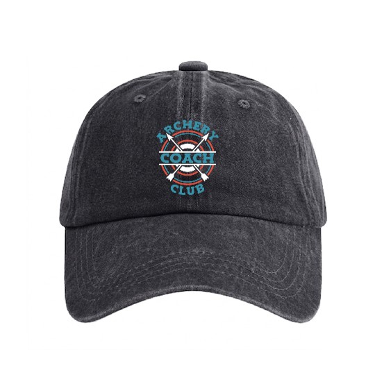 Archery Archery Coach Washed Denim Baseball Caps
