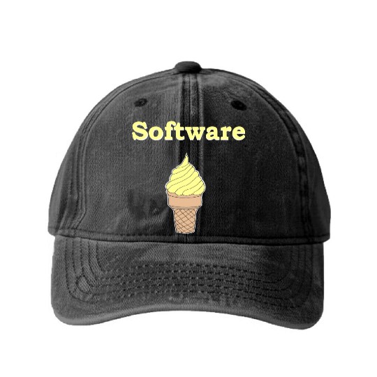 Software Vanilla Ice Cream Washed Denim Baseball Caps