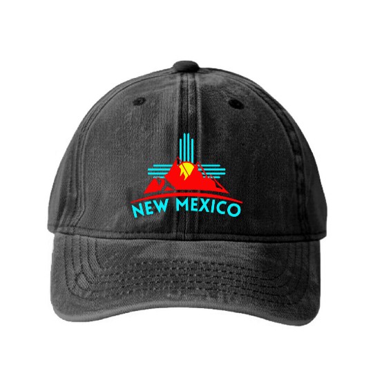Zia Sun New Mexico Washed Denim Baseball Caps