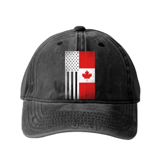 Canada Design for proud Canadian Americans Washed Denim Baseball Caps