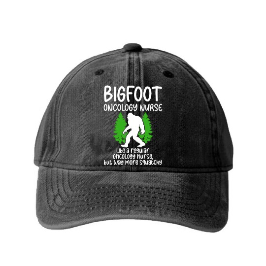 Bigfoot Party Supplies Bigfoot Oncology Nurse Washed Denim Baseball Caps