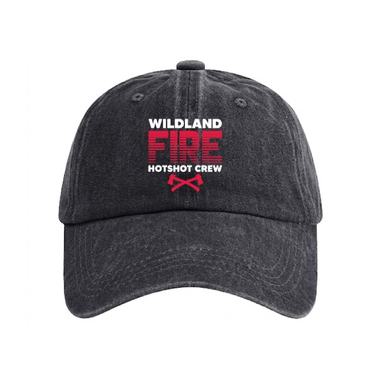 Wildland Fire Hotshot Crew Washed Denim Baseball Caps
