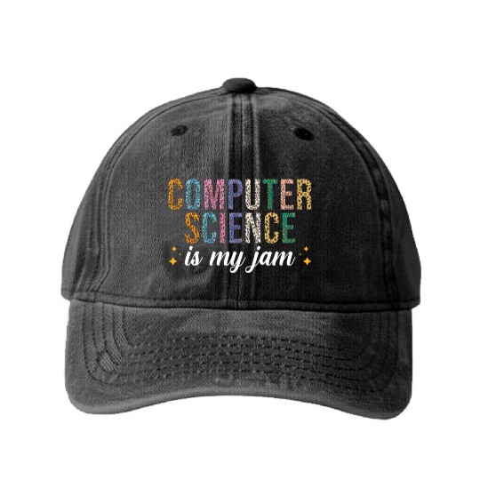 Computer Science is my Jam Washed Denim Baseball Caps
