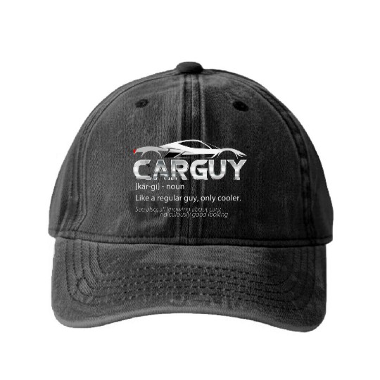 Car Guy Sport Car Lover Funny Car Mechanic Washed Denim Baseball Caps