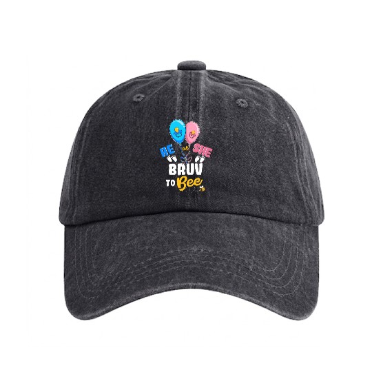 He or She Bruv To Bee Best Brother Ever Big Bro Washed Denim Baseball Caps