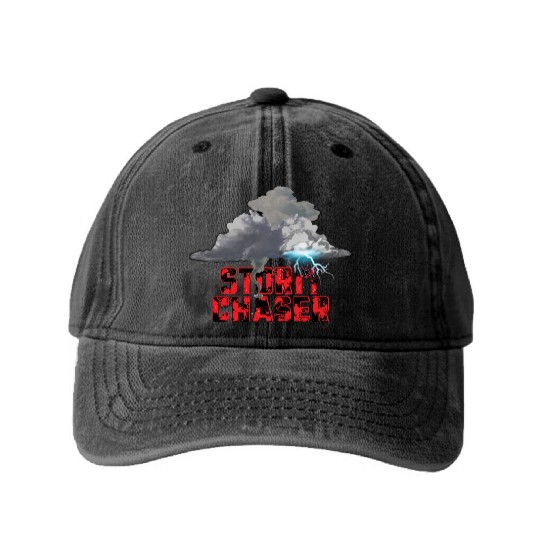 Storm Chaser Tornado Washed Denim Baseball Caps