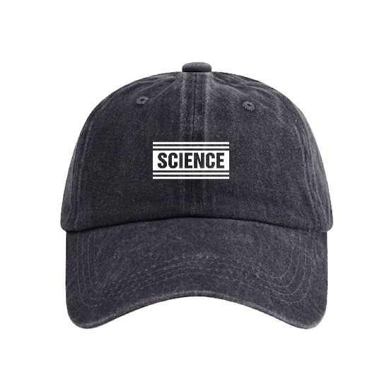 Science Stripe Nerd Geek Teacher Student Gifts Washed Denim Baseball Caps