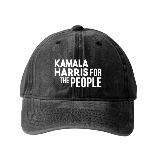Kamala Harris For The People Washed Denim Baseball Caps
