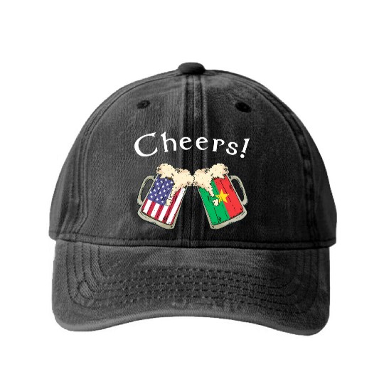 Burkinabe American Grown Country Cheers Beer Drink Washed Denim Baseball Caps