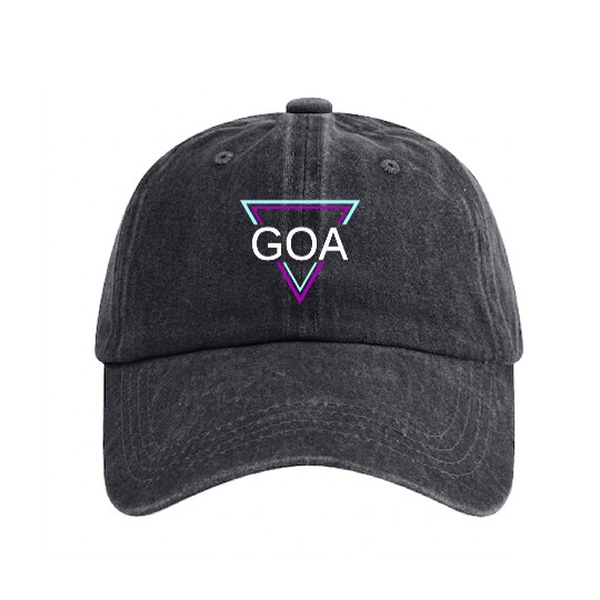 GOA Techno House Party EDM Festival Electro Rave Washed Denim Baseball Caps