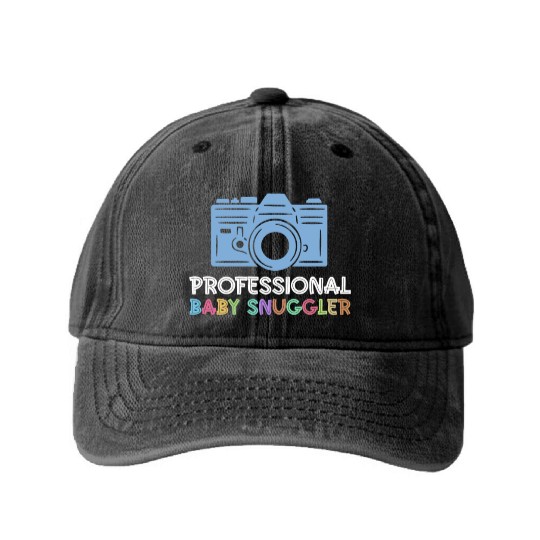 Professional Baby Snuggler - Newborn Photographer Washed Denim Baseball Caps