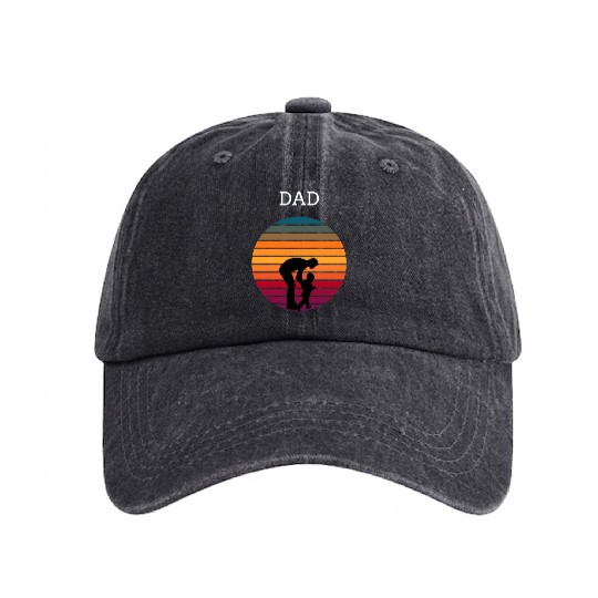 Father's Day Sunset Washed Denim Baseball Caps
