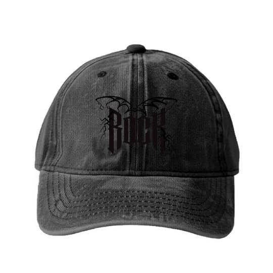 Punk Rock, Bat Best Metal Gift for friends Washed Denim Baseball Caps