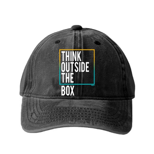 Think outside the Box Washed Denim Baseball Caps