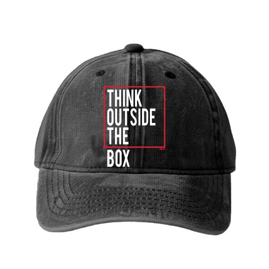 Think outside the Box Washed Denim Baseball Caps