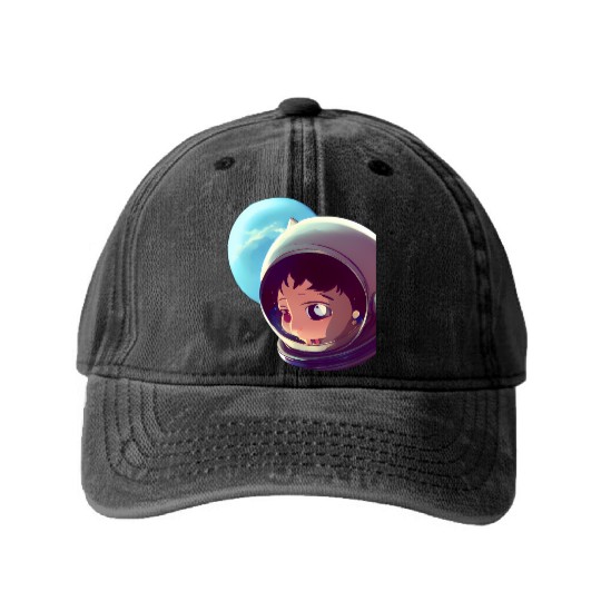 Gift Space Astronaut Washed Denim Baseball Caps