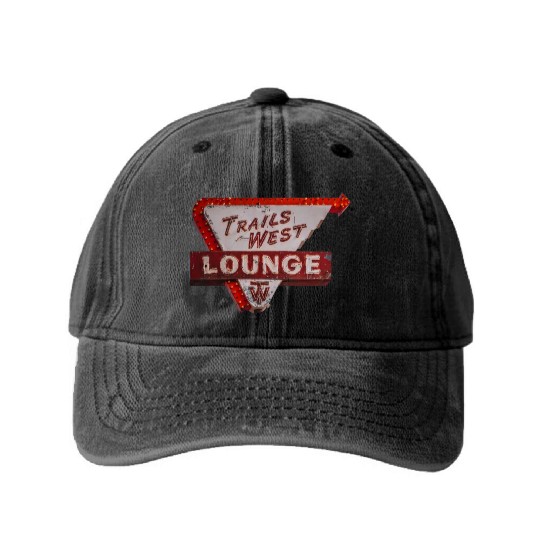 Trails West Lounge Route 66 Tucumcari New Mexico Washed Denim Baseball Caps