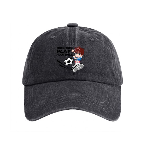 Cool Kids Play Football Washed Denim Baseball Caps