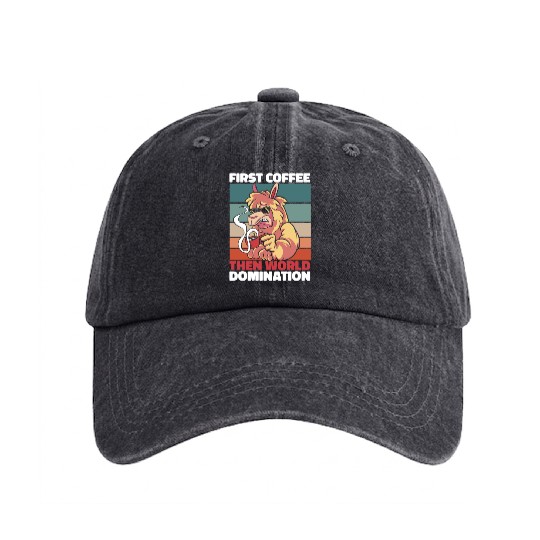 Alpaca Alpaka Coffee Sunglasses Washed Denim Baseball Caps