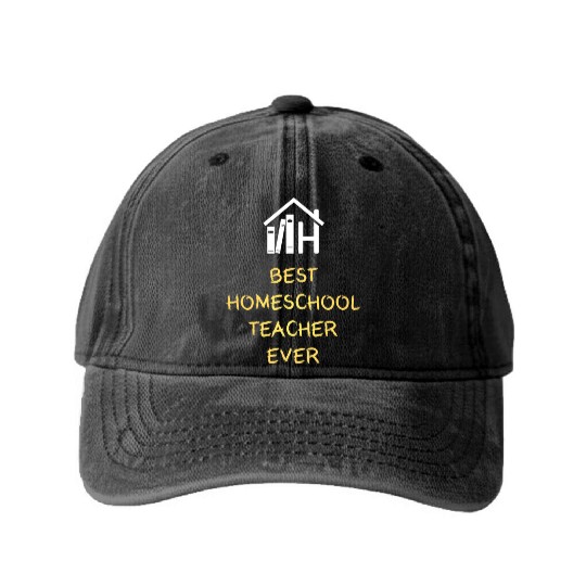 Best Homeschool Teacher Washed Denim Baseball Caps